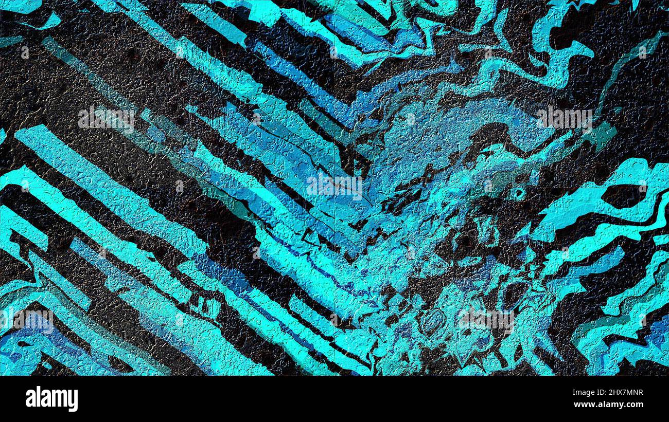 Blue waves. Computer generated 3d render Stock Photo - Alamy