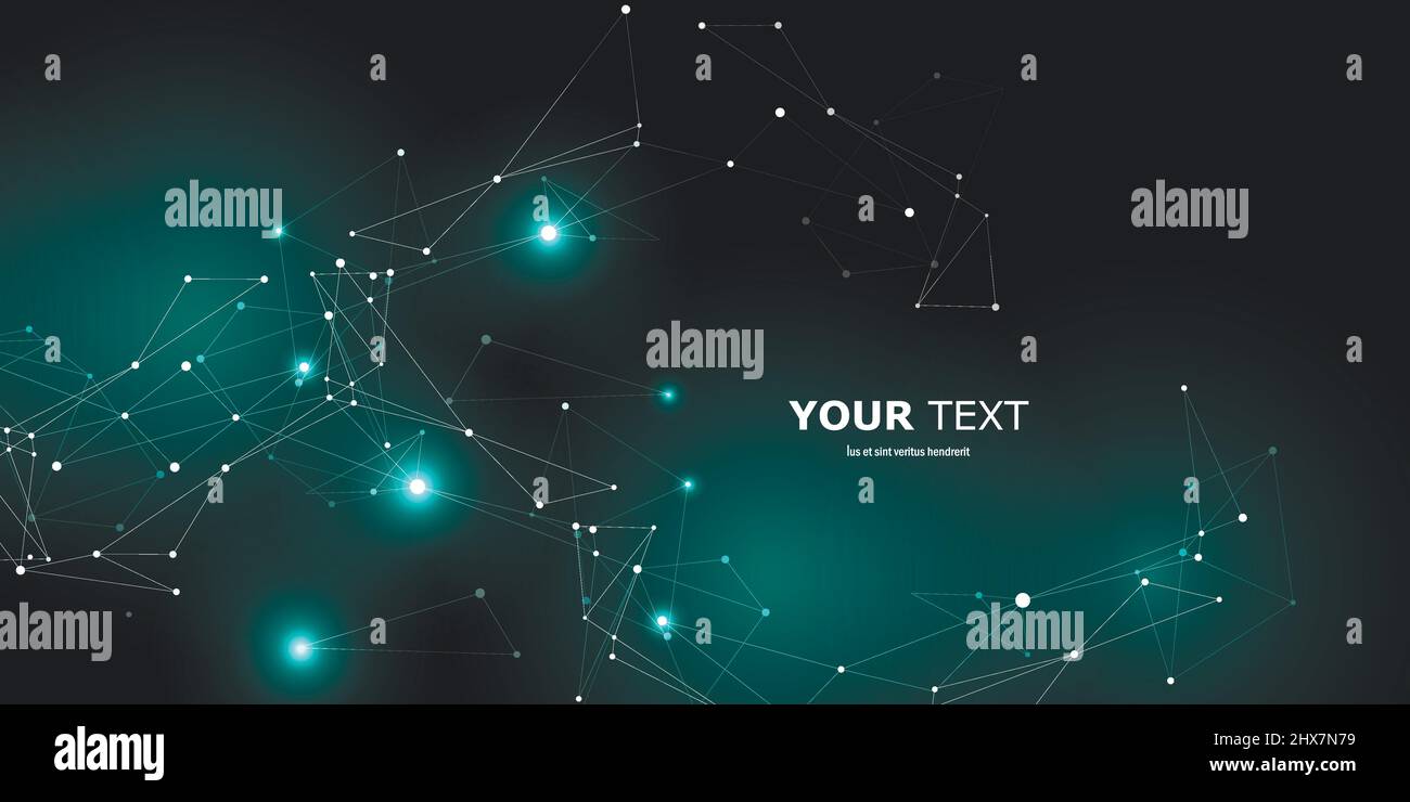 Vector abstract background design with connecting dots and lines Stock ...