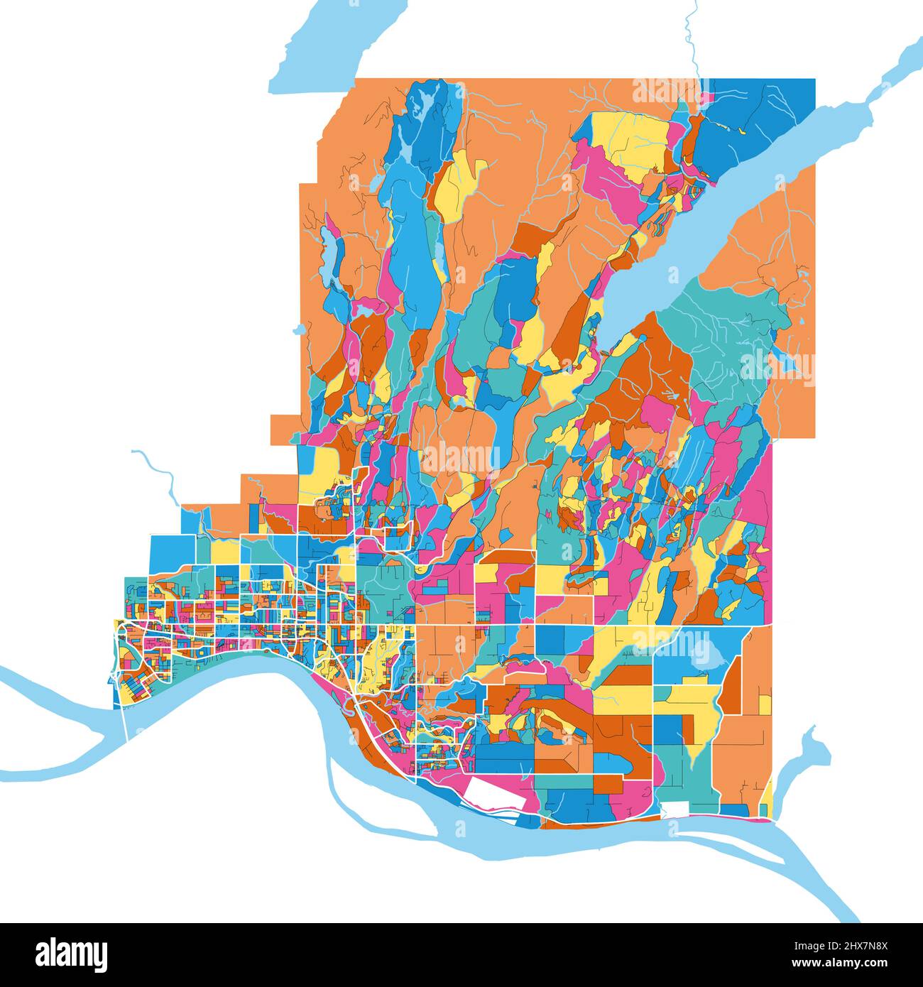 City Of Maple Ridge Maps Mapleridge, British Columbia, Canada Colorful High Resolution Vector Art Map  With City Boundaries. White Outlines For Main Roads. Many Details. Blue S  Stock Vector Image & Art - Alamy