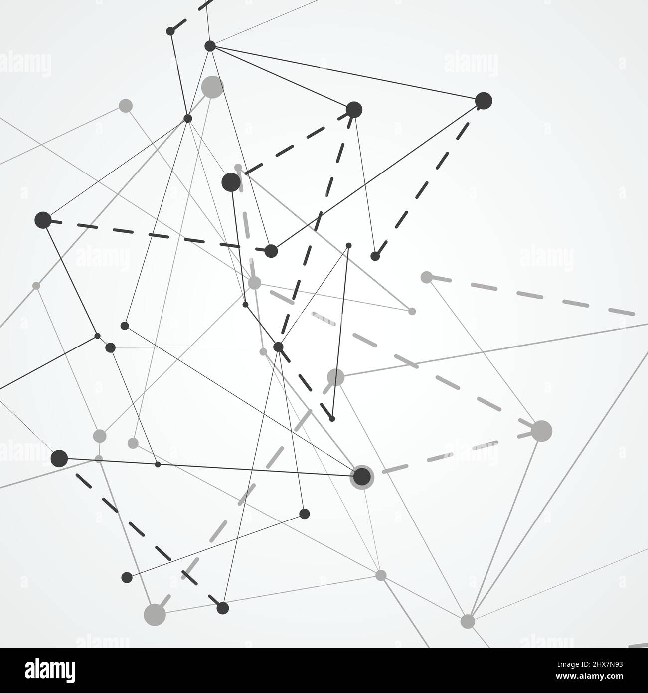 Abstract network connections with dots and lines Stock Vector