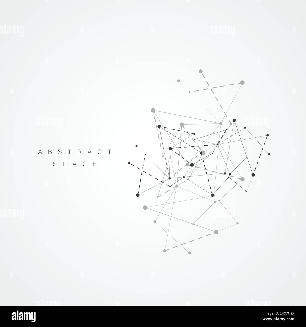 Abstract network connections with dots and lines Stock Vector