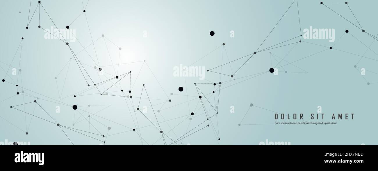 Geometric abstract background snd molecule and communication and big data vector design Stock Vector