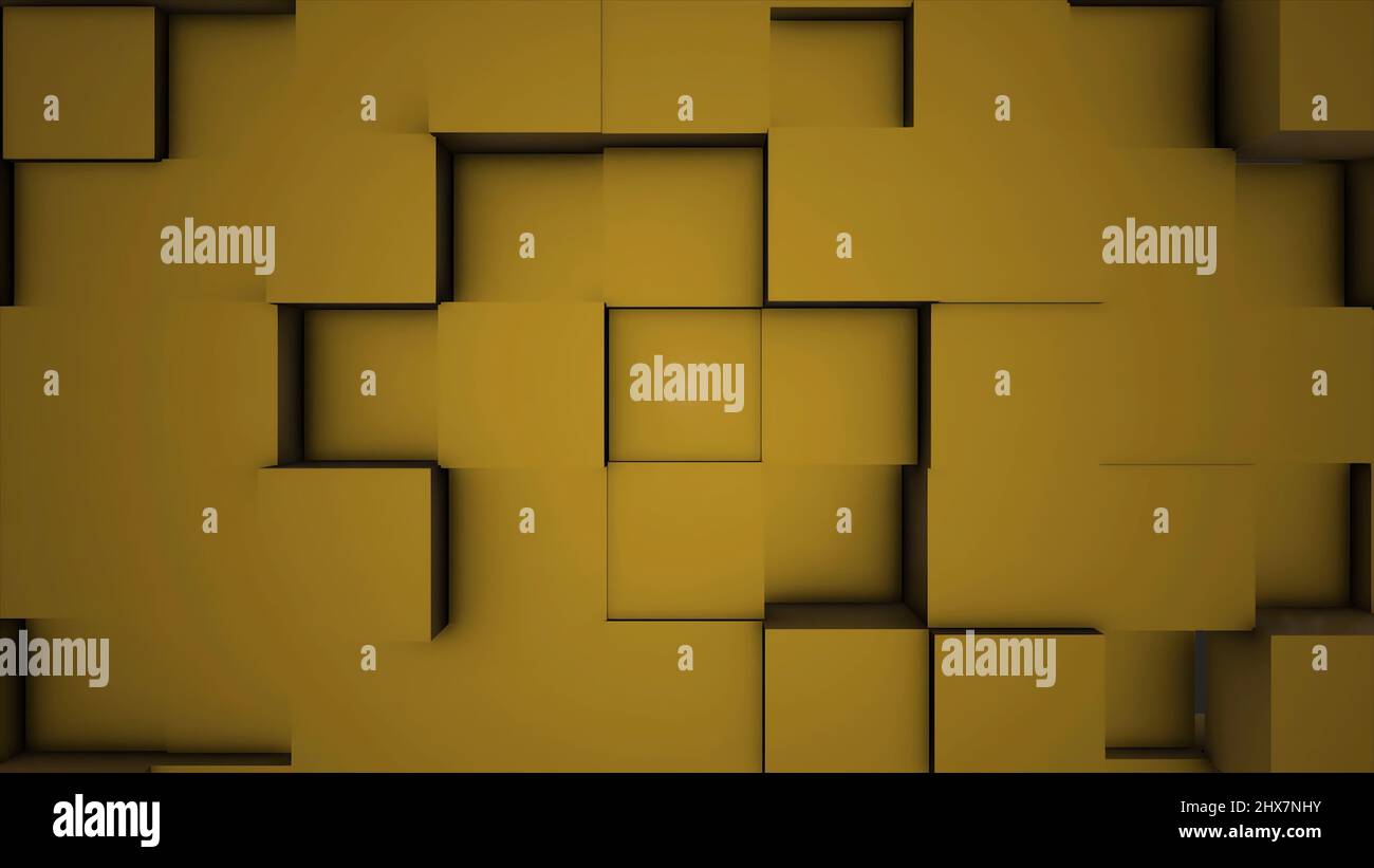 Beautiful Abstract Cubes Looped 3d Animation. Colorful Wall Moving ...