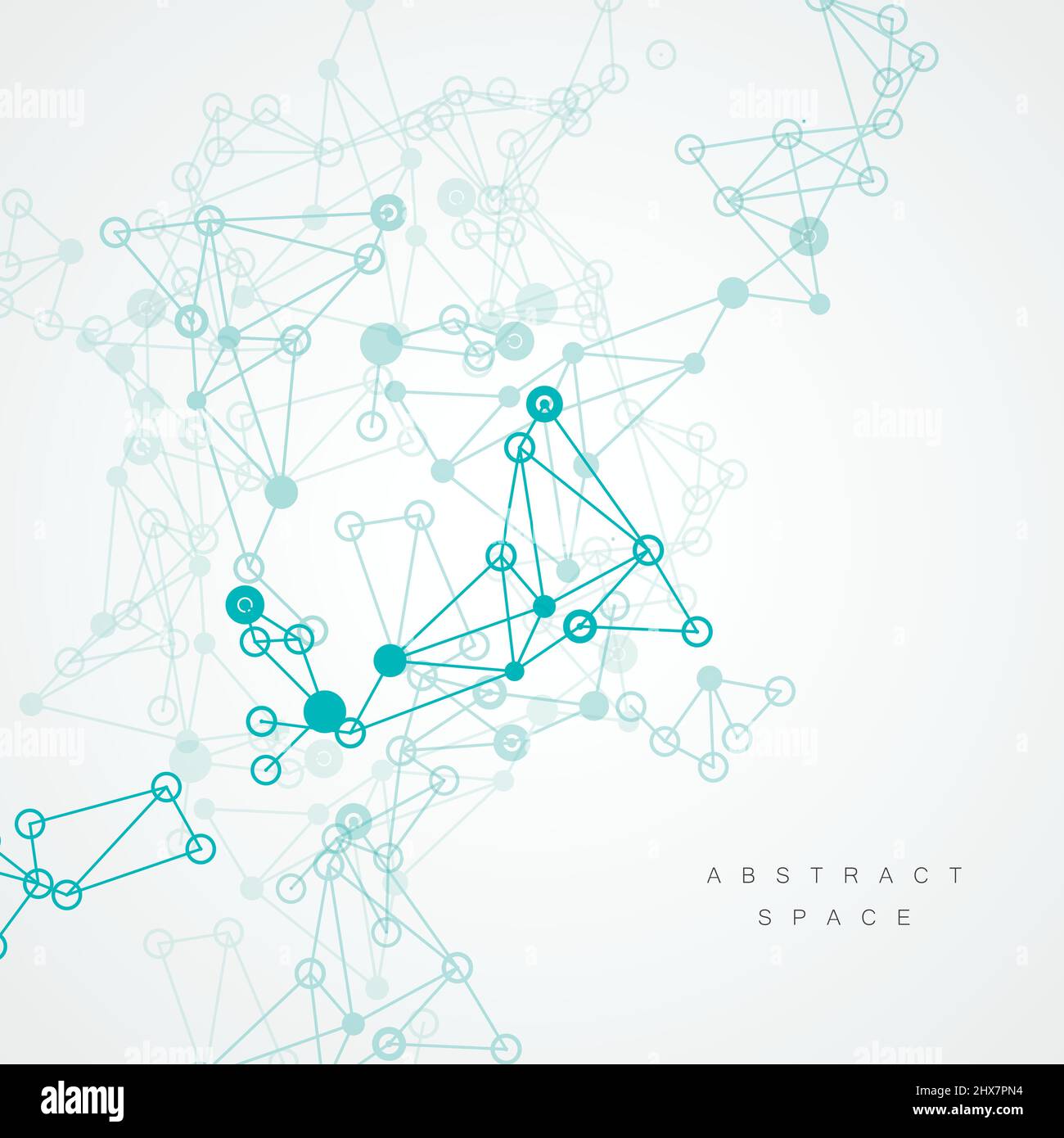 Abstract polygonal illustration template with connecting dots and lines ...