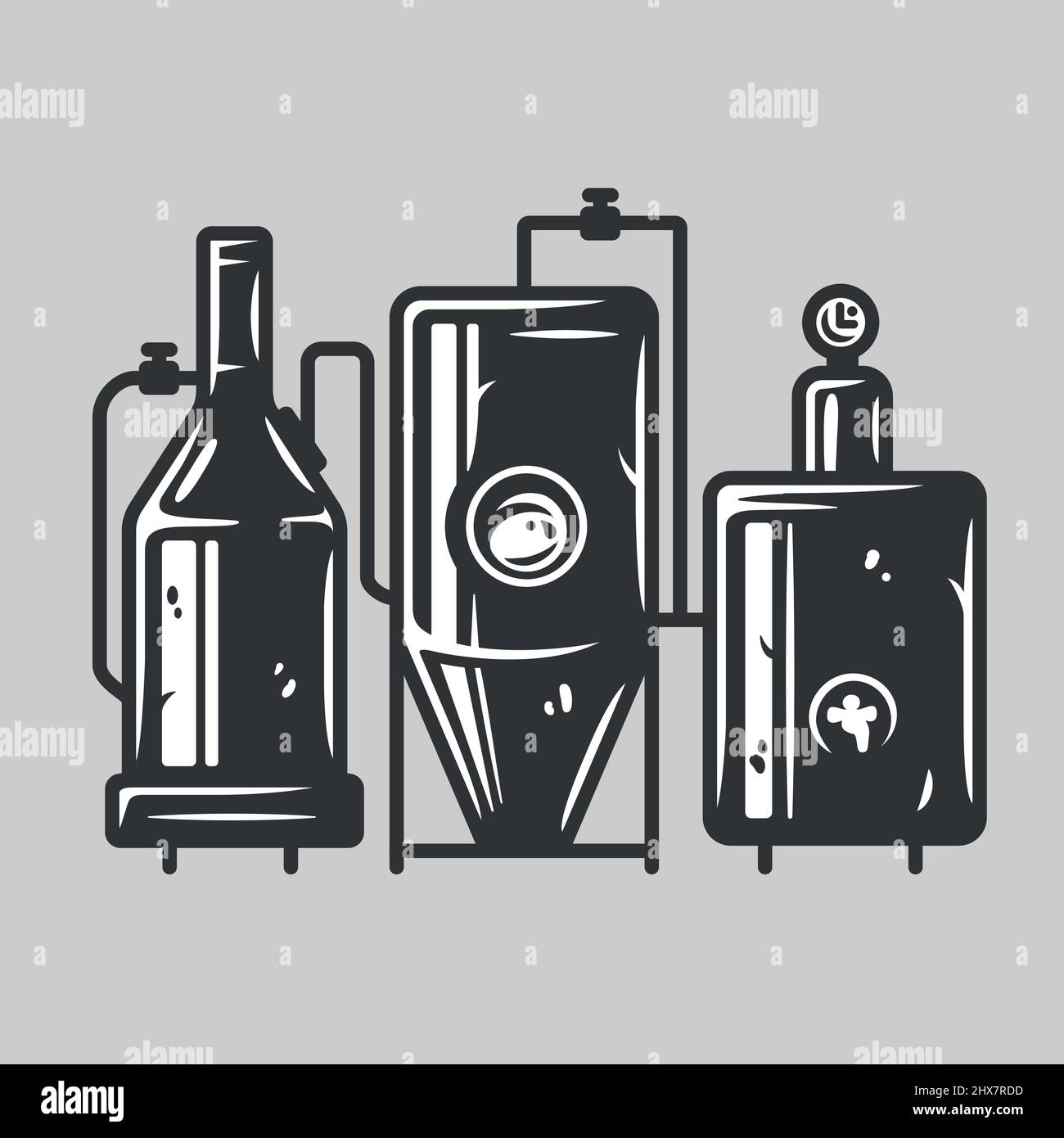 Traditional brewing process, production craft beer, brewery factory