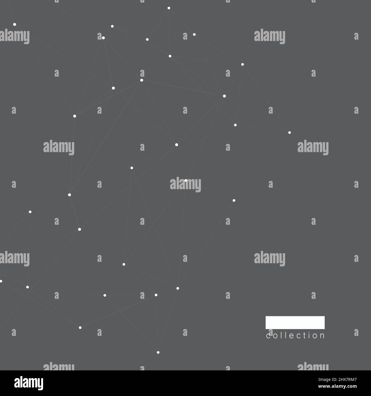 Molecule communication design on black background Stock Vector