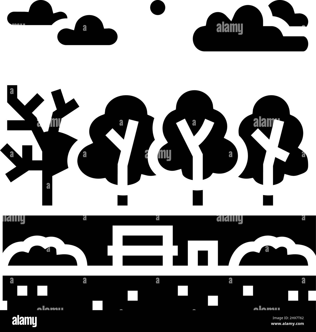 autumn park glyph icon vector illustration Stock Vector Image & Art - Alamy