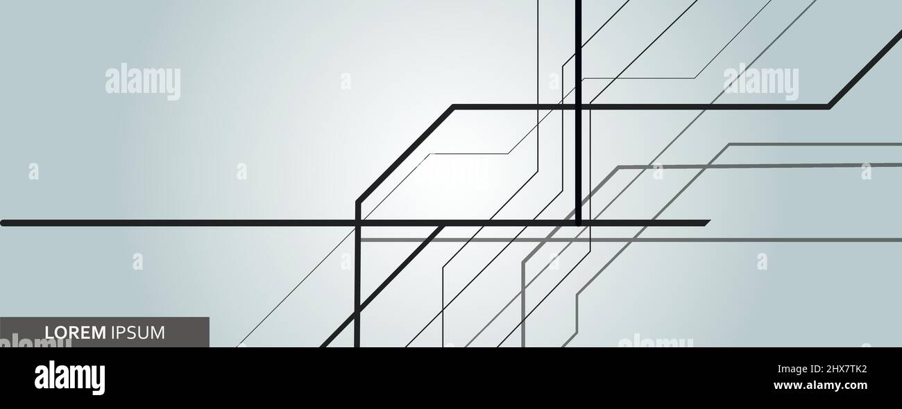 Vector abstract background with black overlapping lines for graphic ...