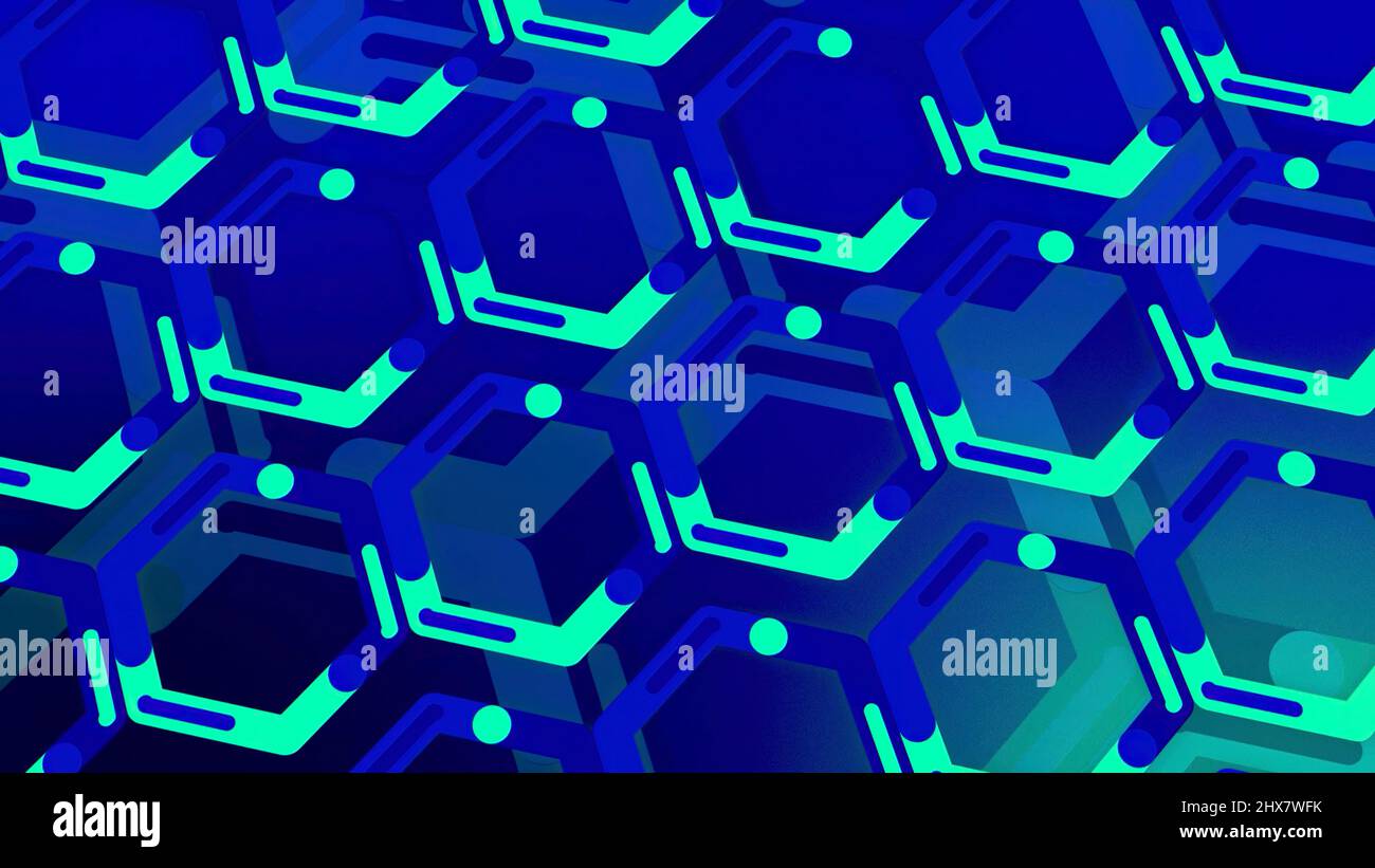 3d hexagons logo hi-res stock photography and images - Alamy