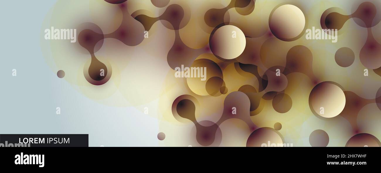 Abstract vector connect pattern molecules design Stock Vector