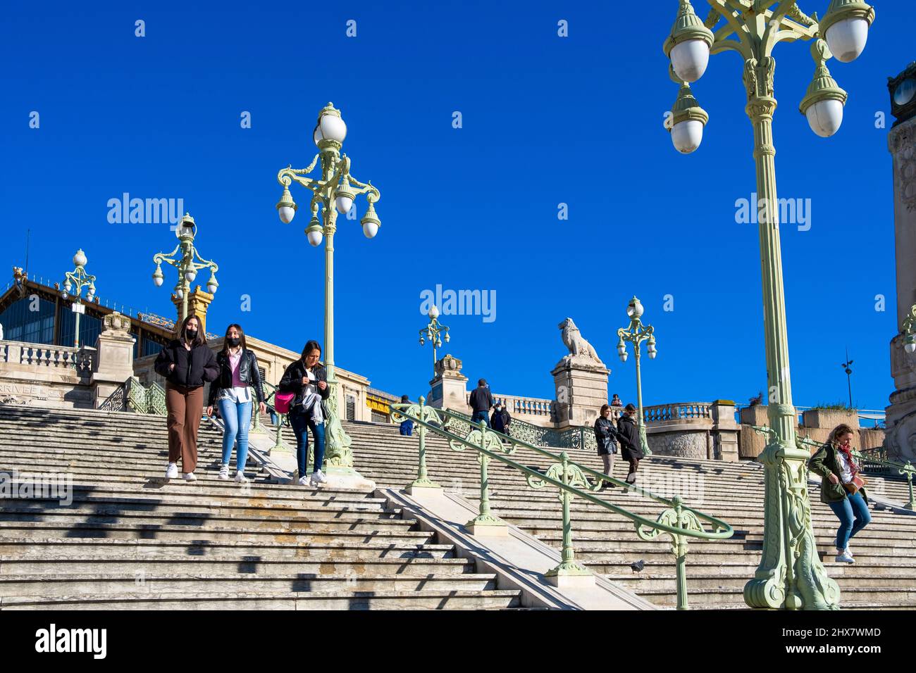 Marseille, escaliers de la Gare Saint Charles, France, BouchesduRhône Stock Photo Alamy