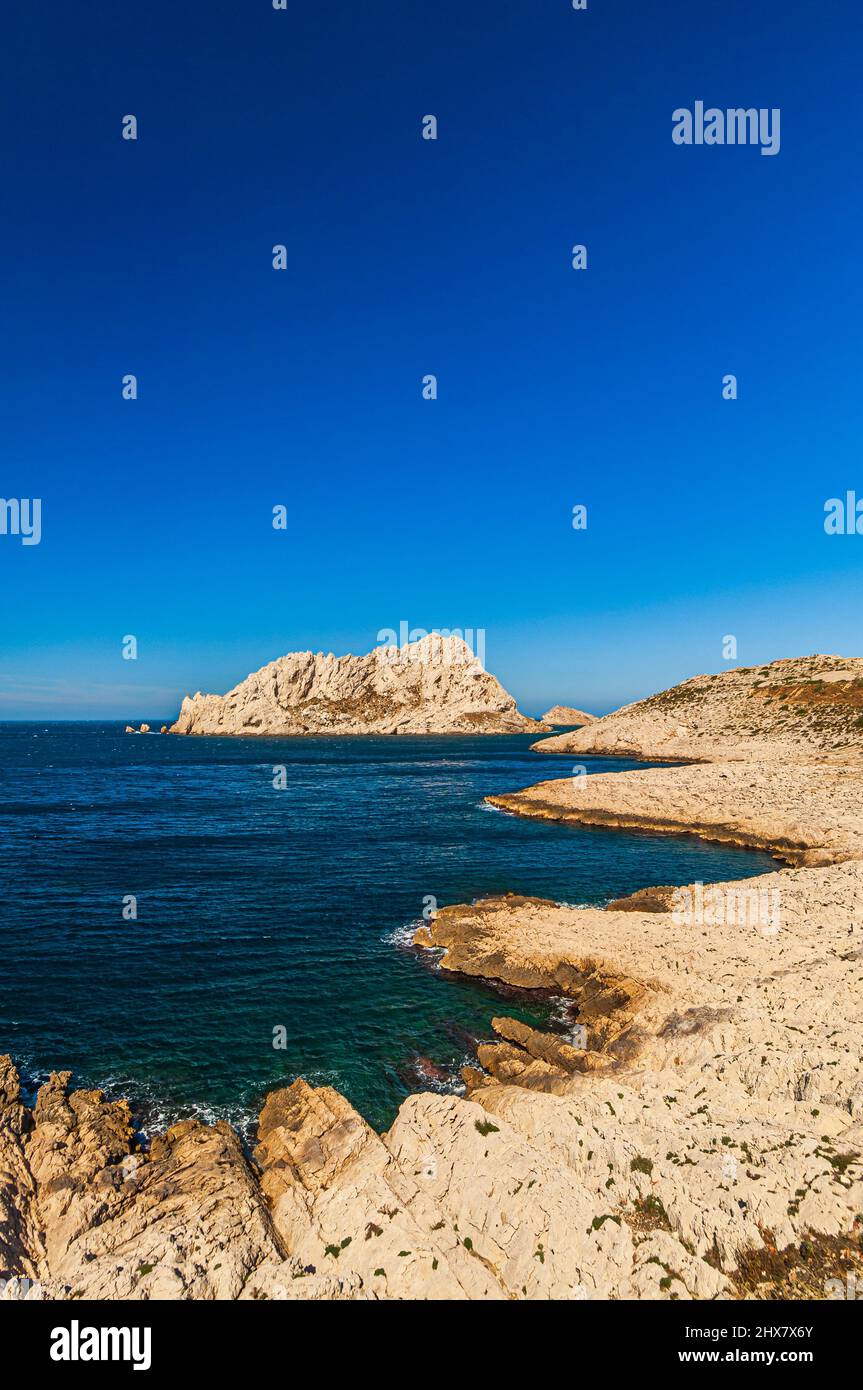 île Maïre dans l'archipel de Riou, au sud de Marseille, Les Goudes, France Bouche du Rône Stock Photo