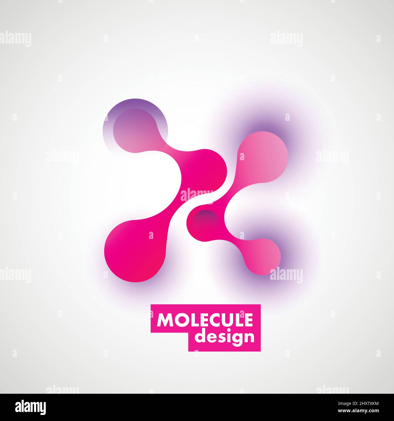 Flat modern connection dots and technology molecule or atom design Stock Vector