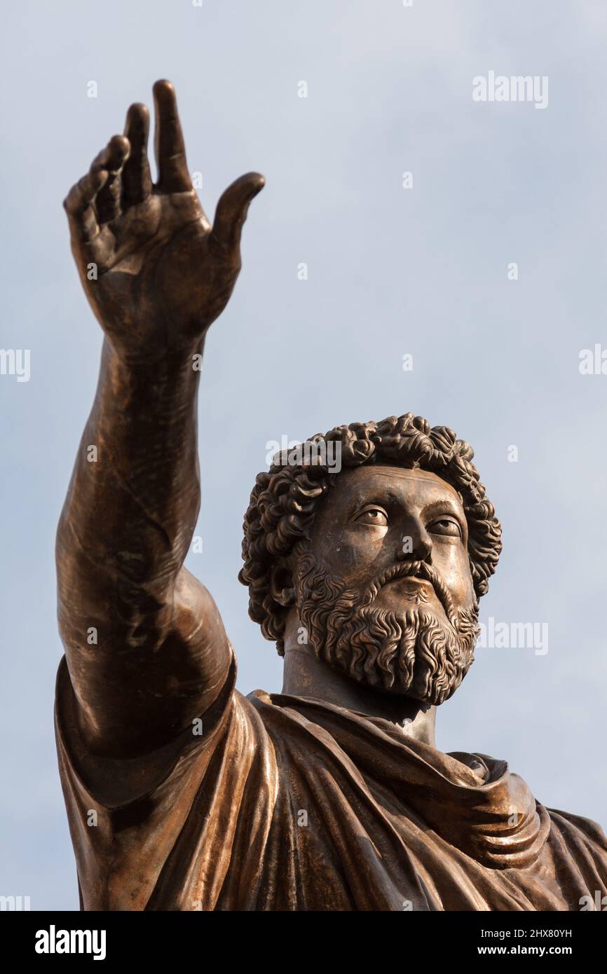 Equestrian Statue of Marcus Aurelius in bronze in the Piazza del