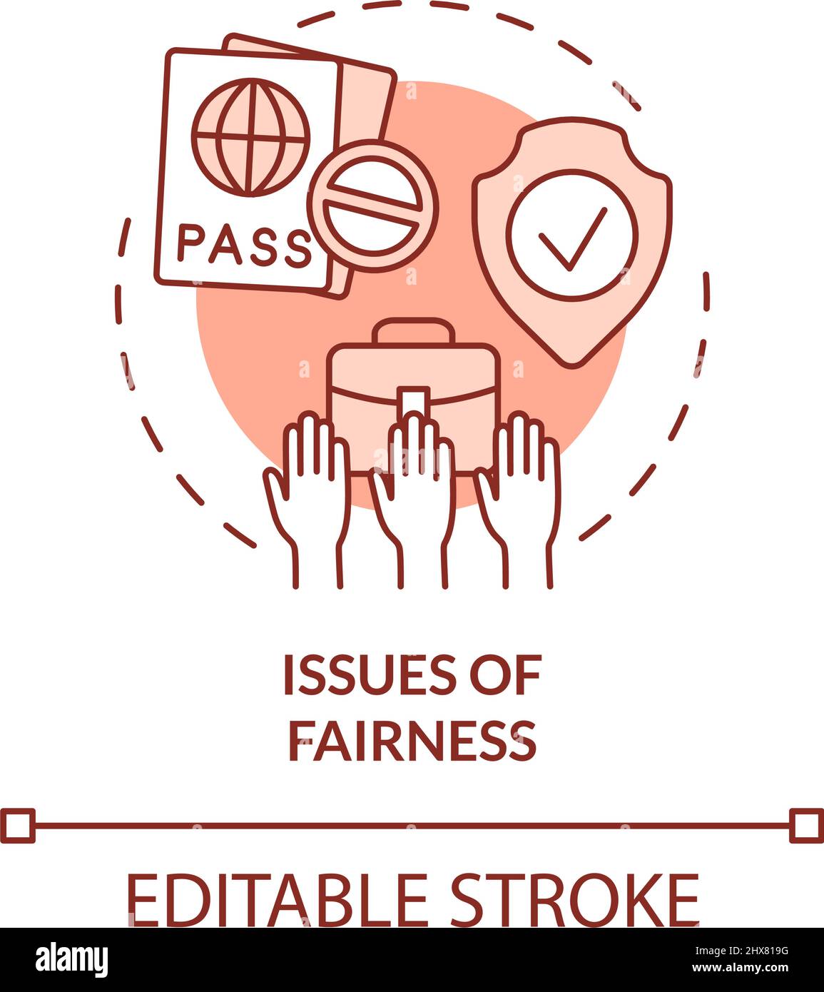 Issues of fairness terracotta concept icon Stock Vector Image & Art - Alamy