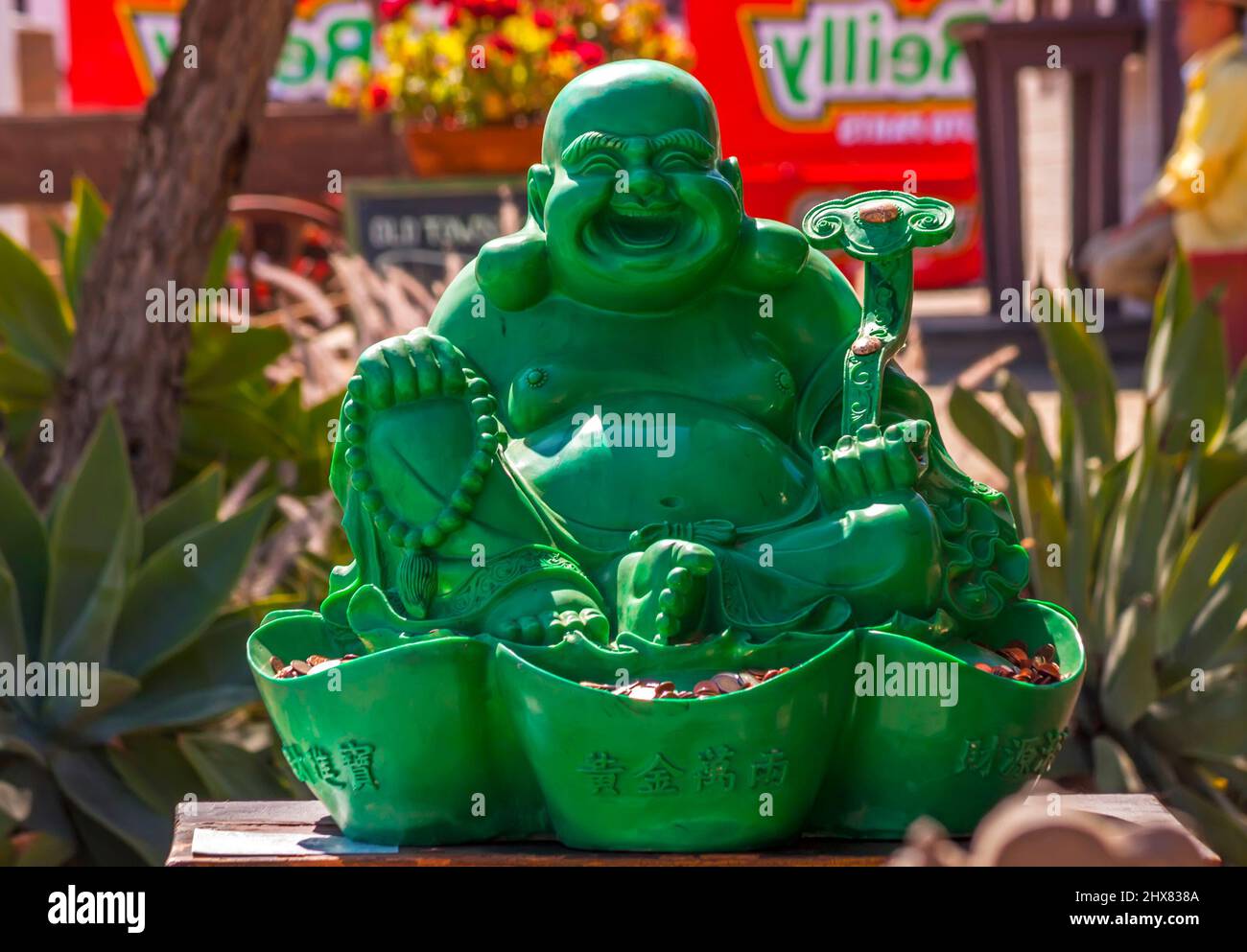 Sitting statue man in San Diego,California Stock Photo