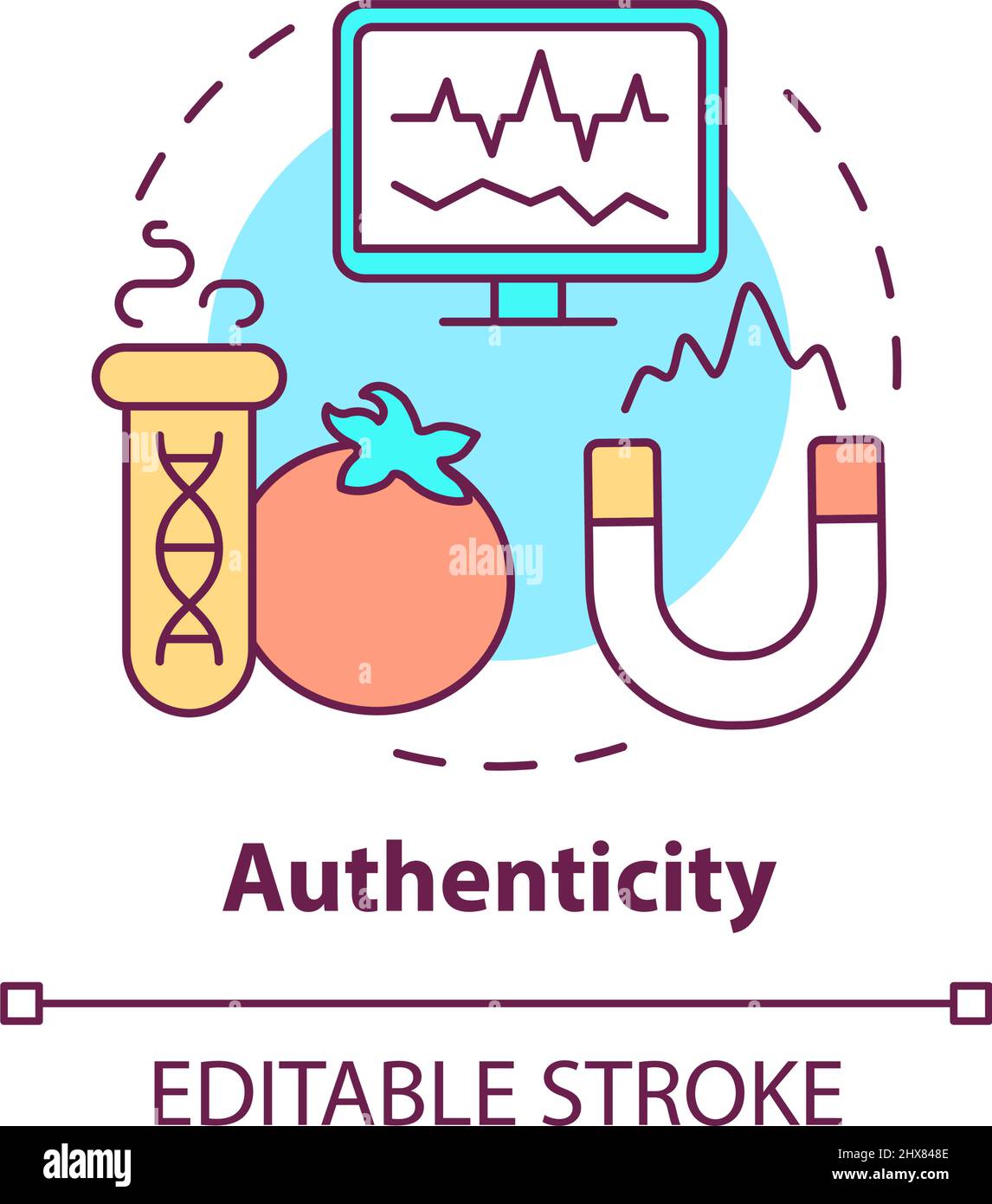 Authenticity concept icon Stock Vector Image & Art - Alamy