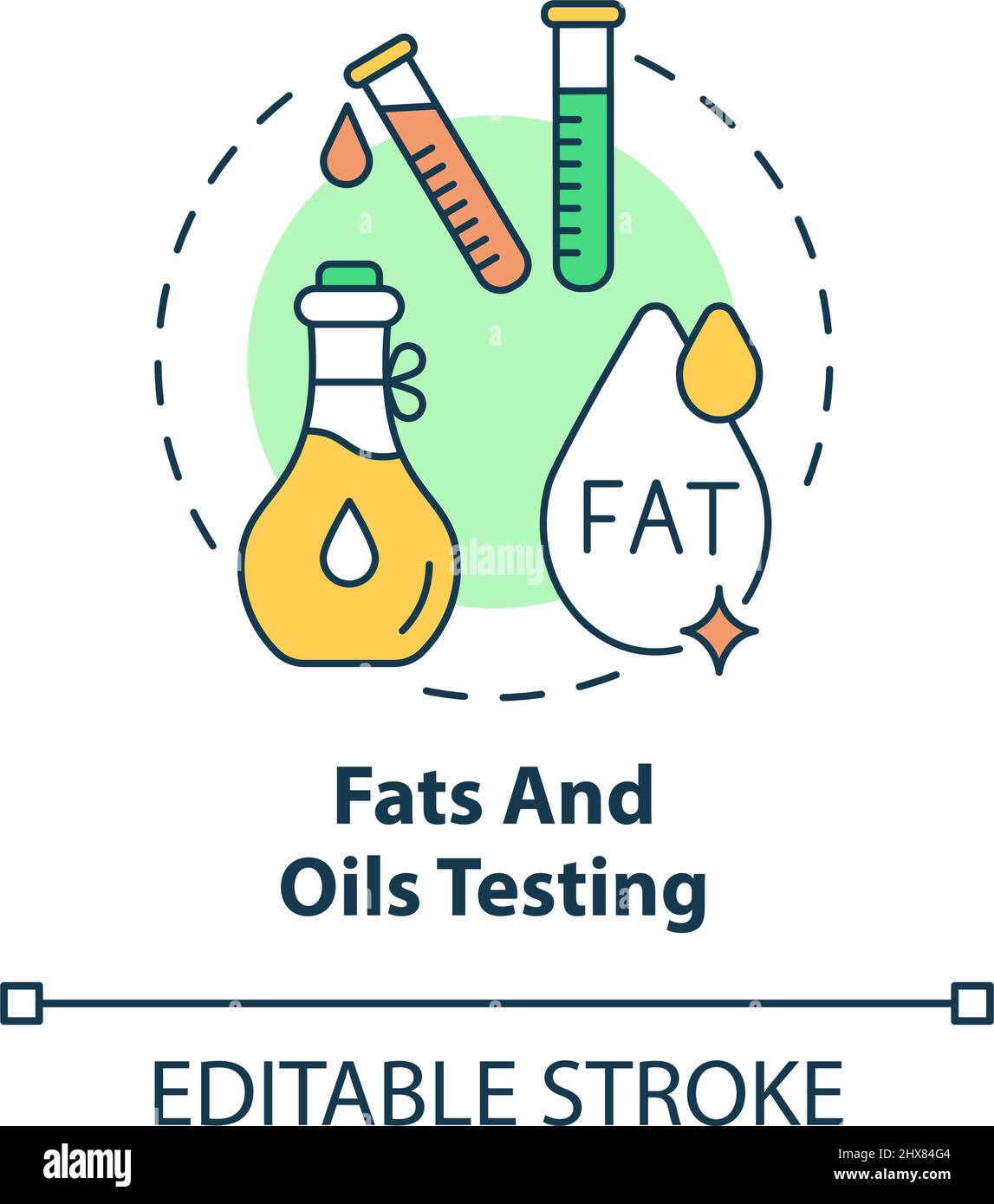 Fats and oils testing concept icon Stock Vector Image & Art - Alamy