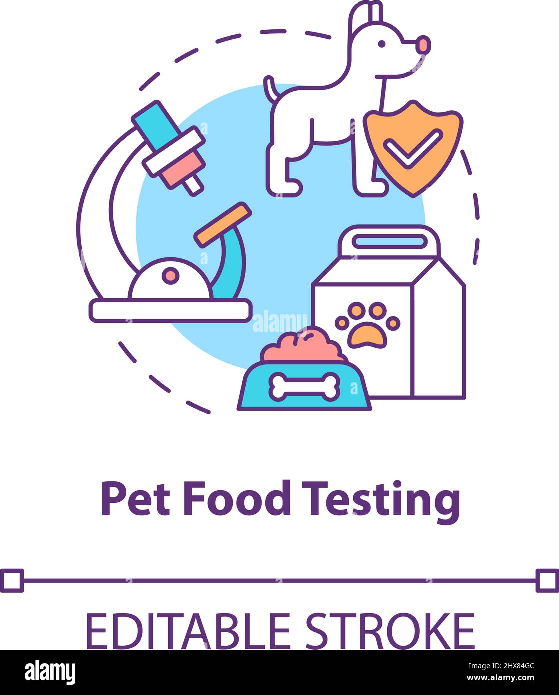 Pet food testing concept icon Stock Vector Image & Art Alamy