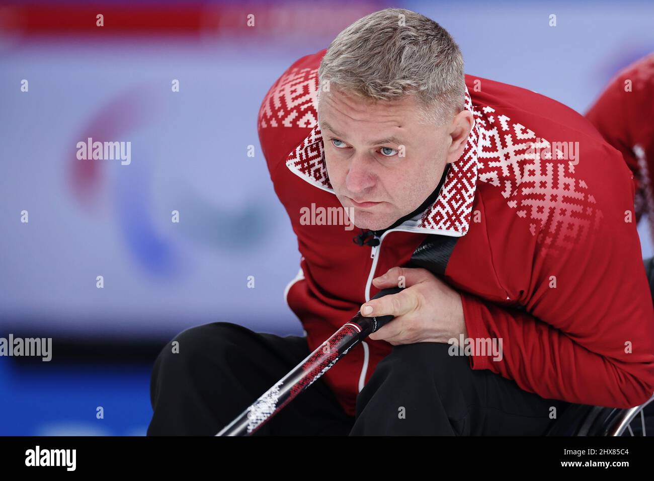 Beijing, China. 10th Mar, 2022. Ojars Briedis of Latvia competes during