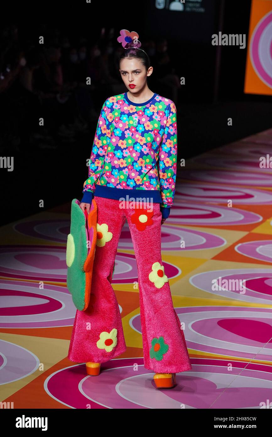 Madrid, Spain. 10th Mar, 2022. A model walks the runway at the Agatha Ruiz  de la Prada fashion show during Mercedes Benz Fashion Week Madrid March  2022 edition at IFEMA. (Photo by