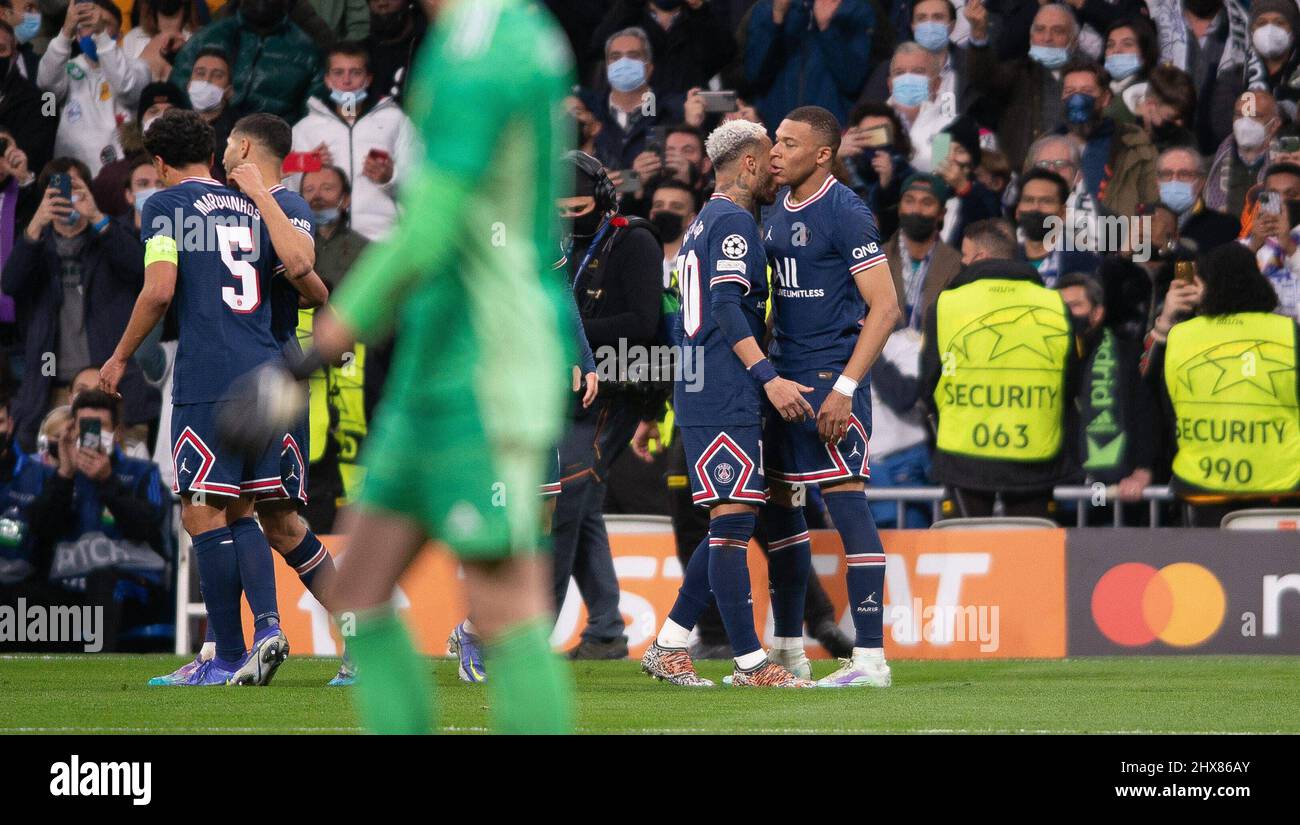 09 March 2022; Santiago Bernabeu Stadium, Madrid, Spain; Champions