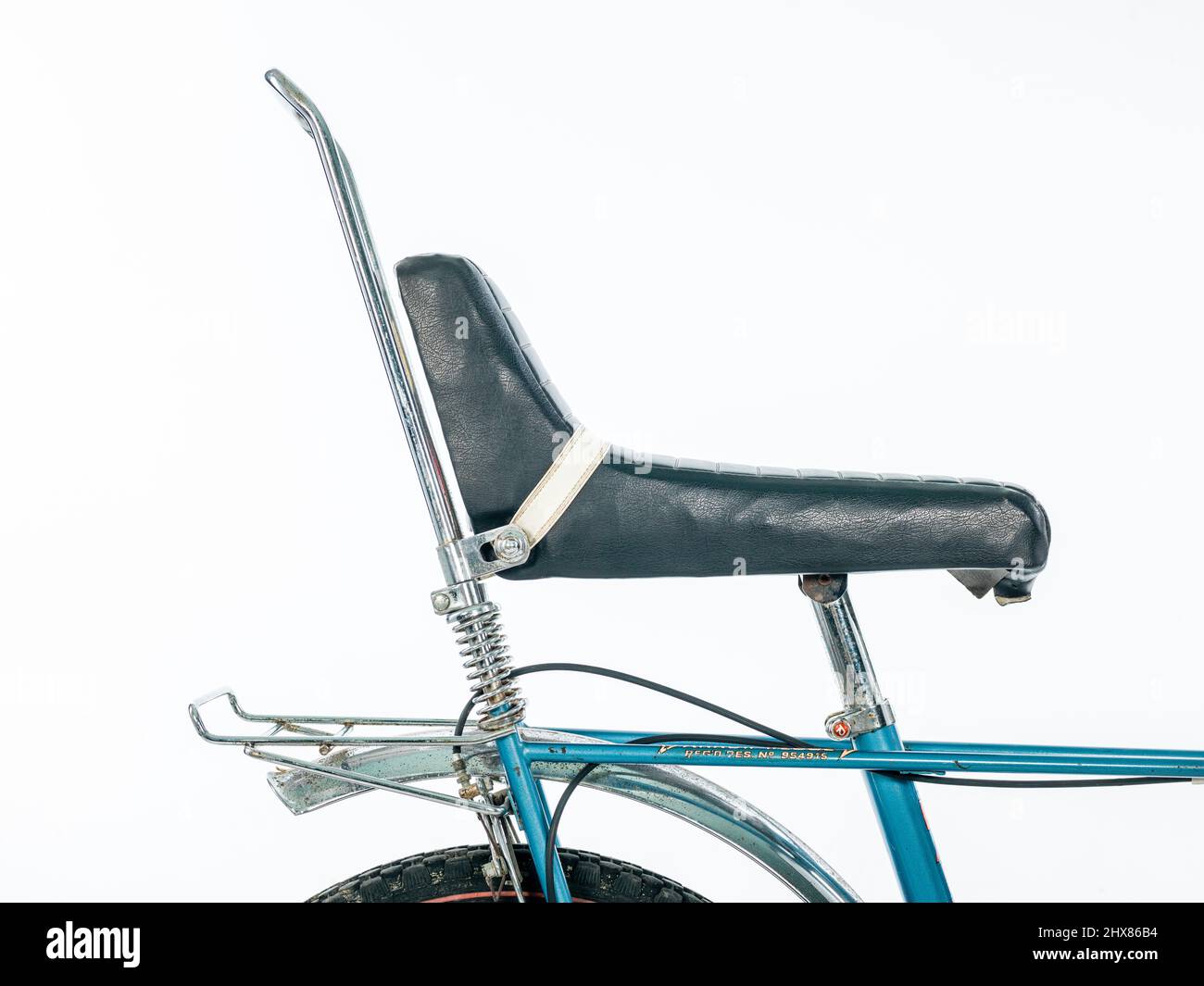 Raleigh chopper mark II, 1980, profile, saddle. Series launched in 1970 - original tyres Stock Photo