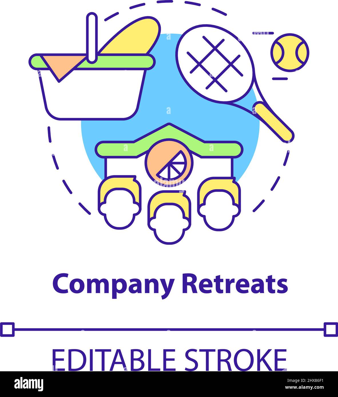 Company retreats concept icon Stock Vector Image & Art - Alamy