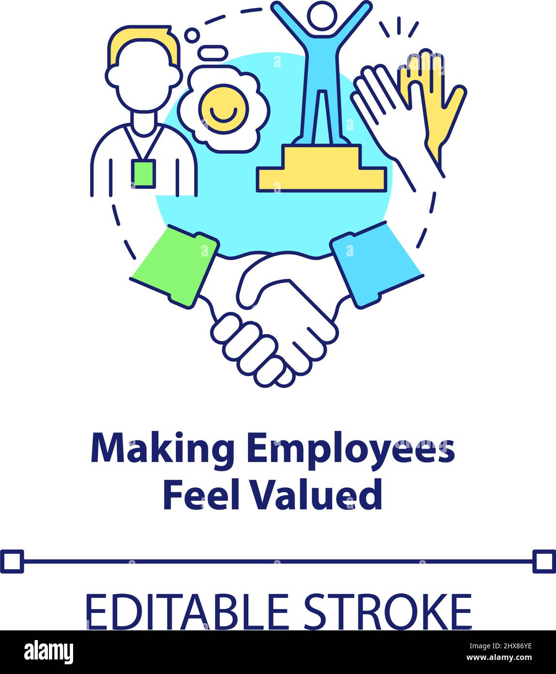 Making employees feel valued concept icon Stock Vector Image & Art Alamy