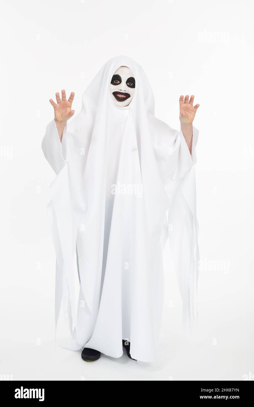 Child Man Horror Face Painting Make Up for Ghost Scary Stock Image - Image  of demon, background: 253004481