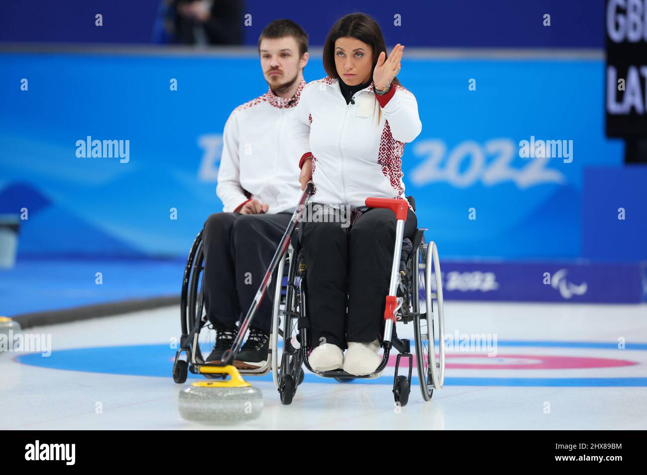 Beijing, China. 10th Mar, 2022. Polina Rozkova (LAT) Wheelchair Curling