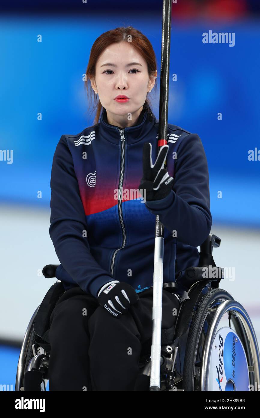 Beijing, China. 10th Mar, 2022. Baek Hyejin (KOR) Wheelchair Curling