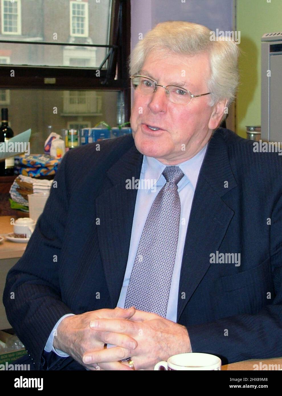 English television presenter, TV & audio  actor and theatre director, Peter Purves. Known for Doctor Who, Blue Peter, Crufts and after-dinner speaking Stock Photo