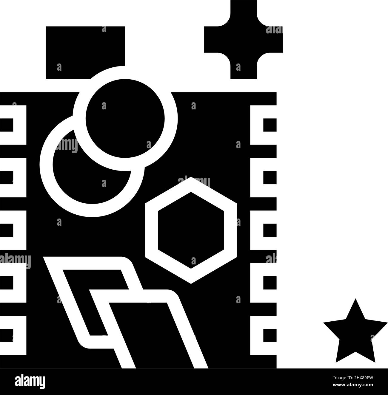 shape sorting glyph icon vector illustration Stock Vector Image & Art ...