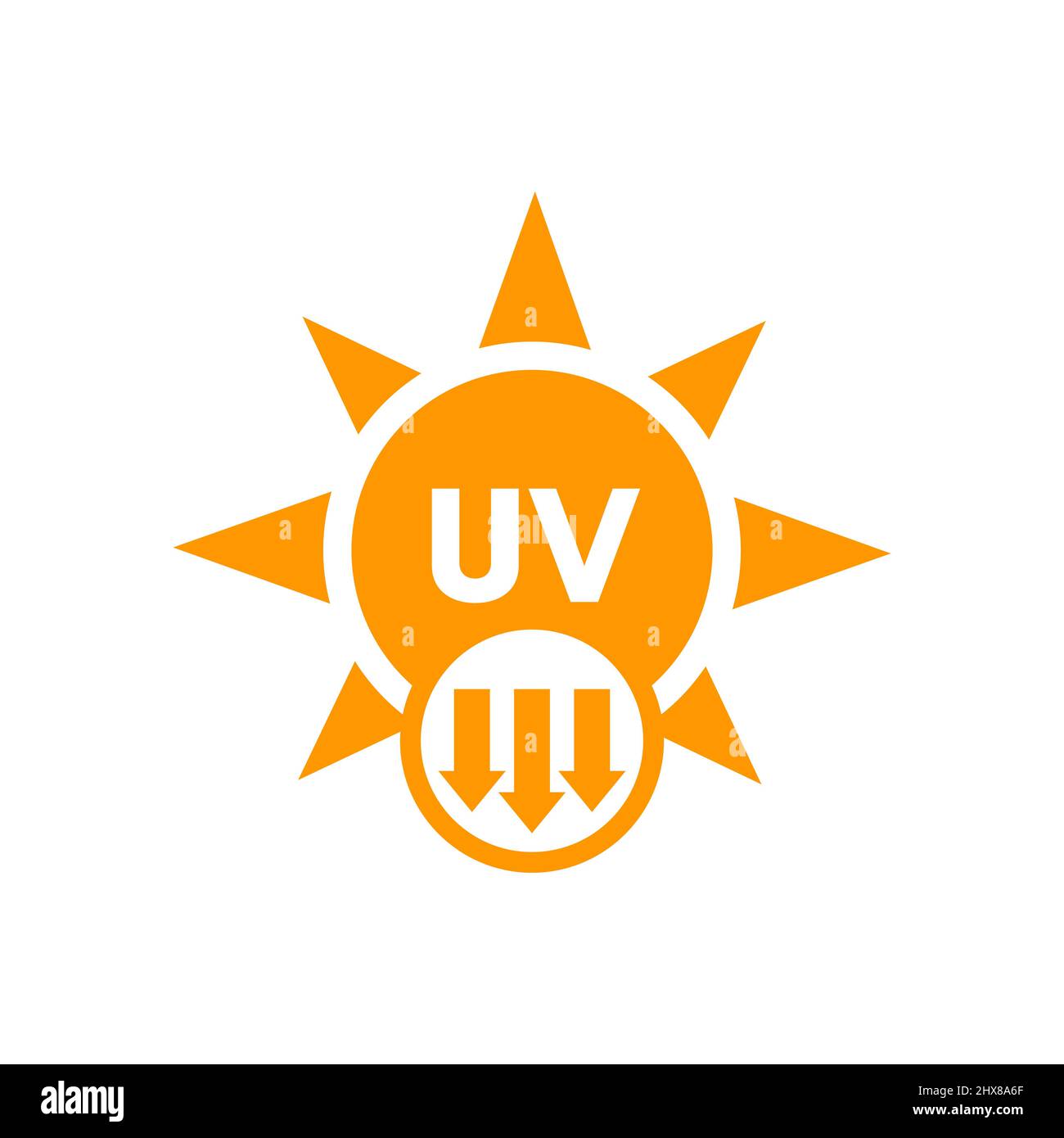 UV light radiation icon on white, vector Stock Vector Image & Art Alamy