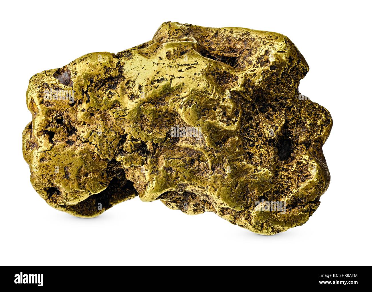 Native gold (nugget). From Co. Wicklow, Ireland Stock Photo