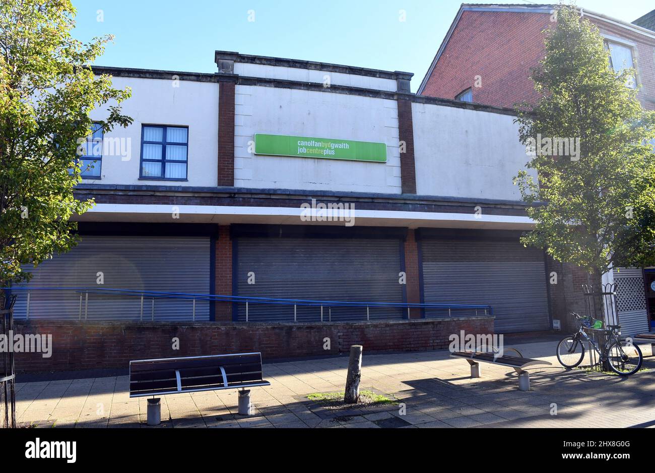 Feature on Port Talbot and Aberafan, asking how the town has survived the pandemic. The Job Centre on Station Road.  Picture by Richard Williams Photo Stock Photo