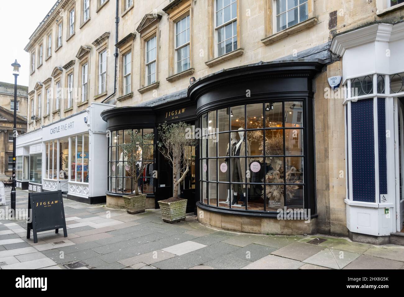 Jigsaw Womens luxury fashion clothing store, Old Bond Street  City of Bath, Somerset, England, UK Stock Photo