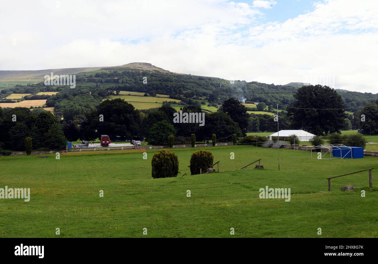 Workers onsite at the Glanusk Estate in Crickhowell, preparing the site ...