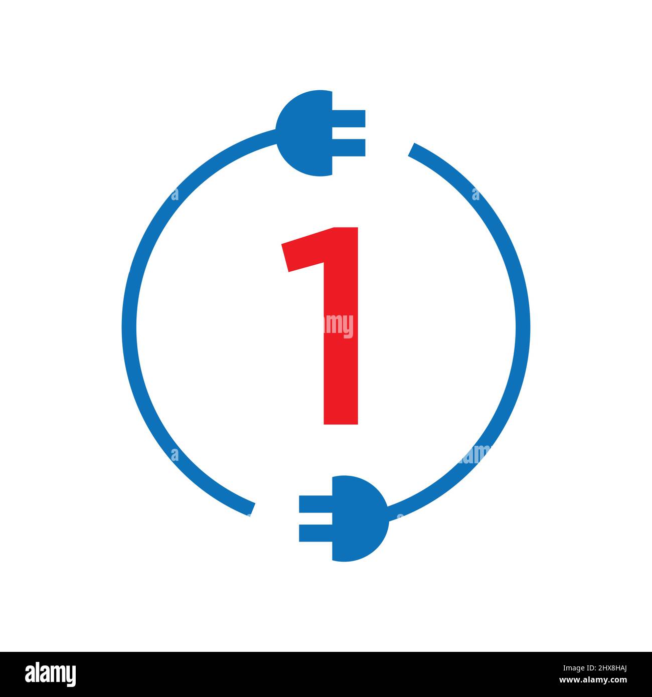 Thunder Bolt Letter 1 Electricity Logo. Electric Industrial, Power Sign