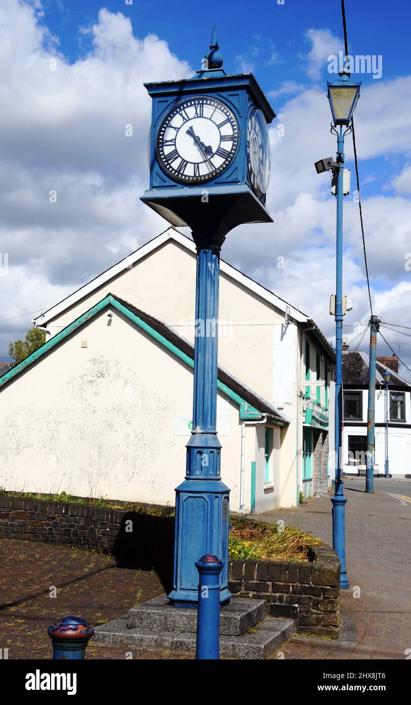 Stock Images of West Wales  190521   St Clears village in Carmarthenshire    The village clock      Picture by Richard Williams Photography Stock Photo