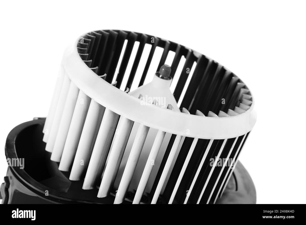 Car heater fan on white background, closeup Stock Photo