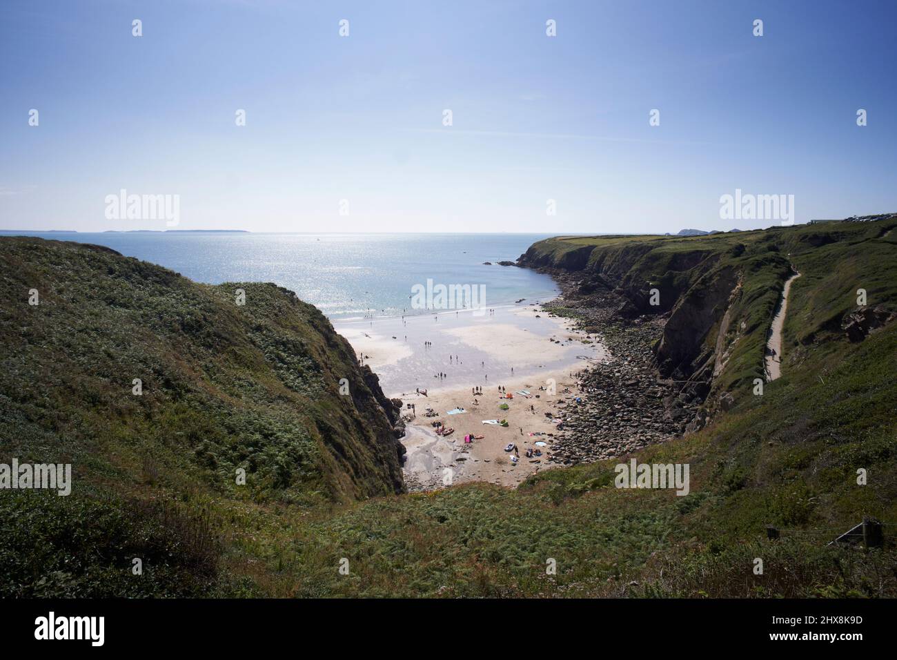 Caerfai Bay, near St David's, Pembrokeshire, Wales Stock Photo