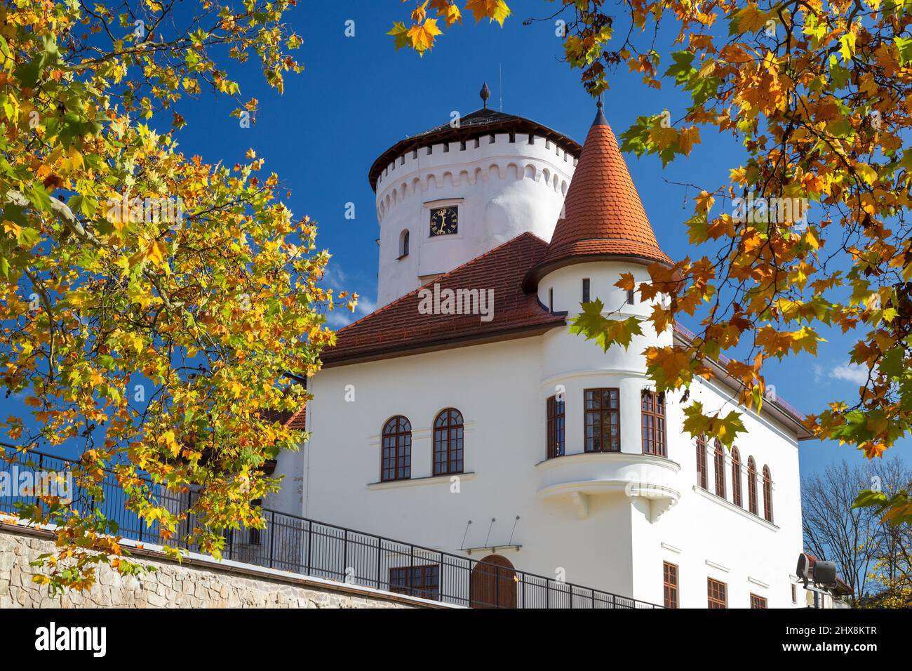 Medieval castle Budatin near by Zilina in autumn time, Slovakia, Europe. Stock Photo