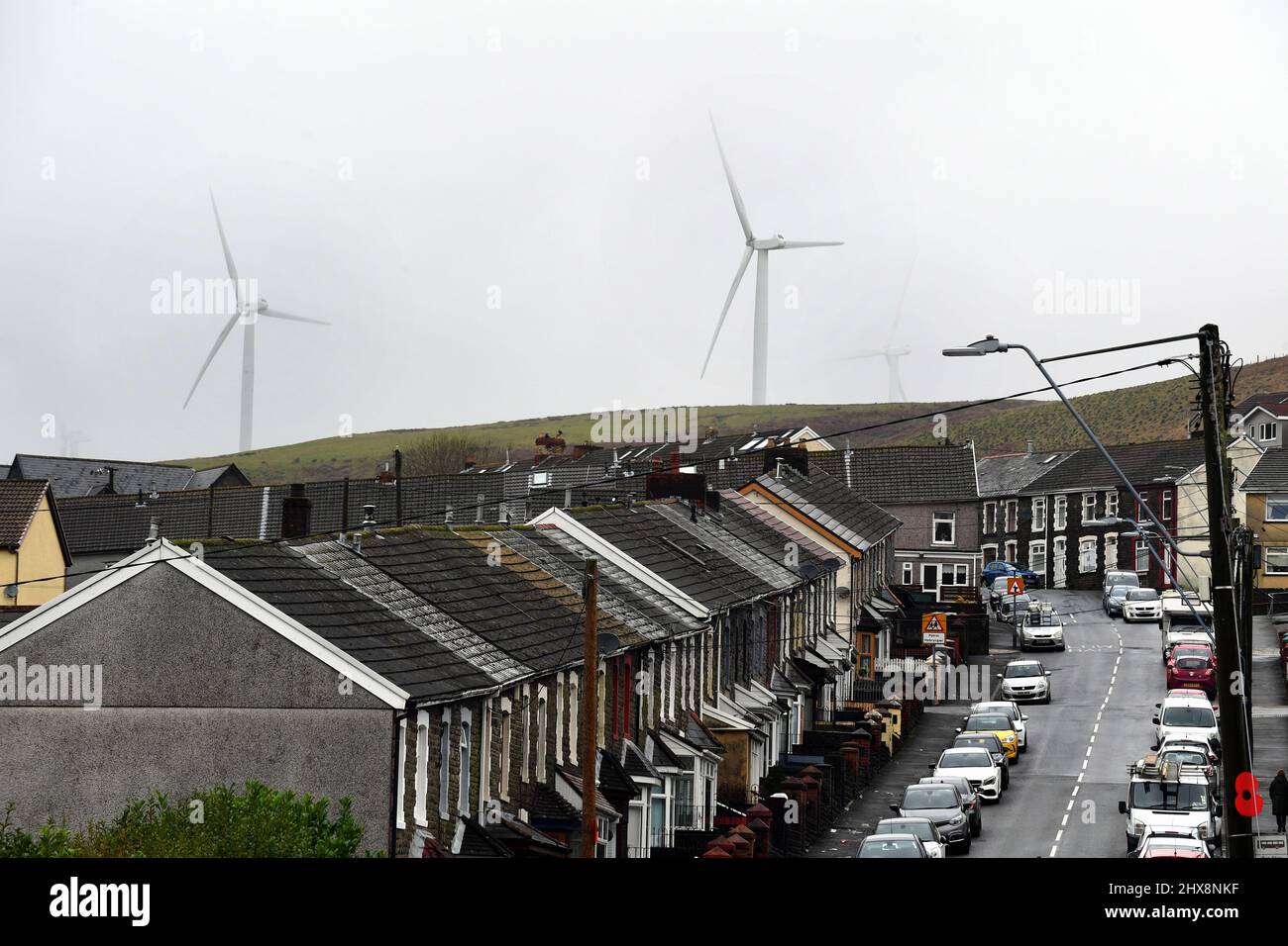 The village of Gilfach Goch near Tonyrefail, which is suurounded by