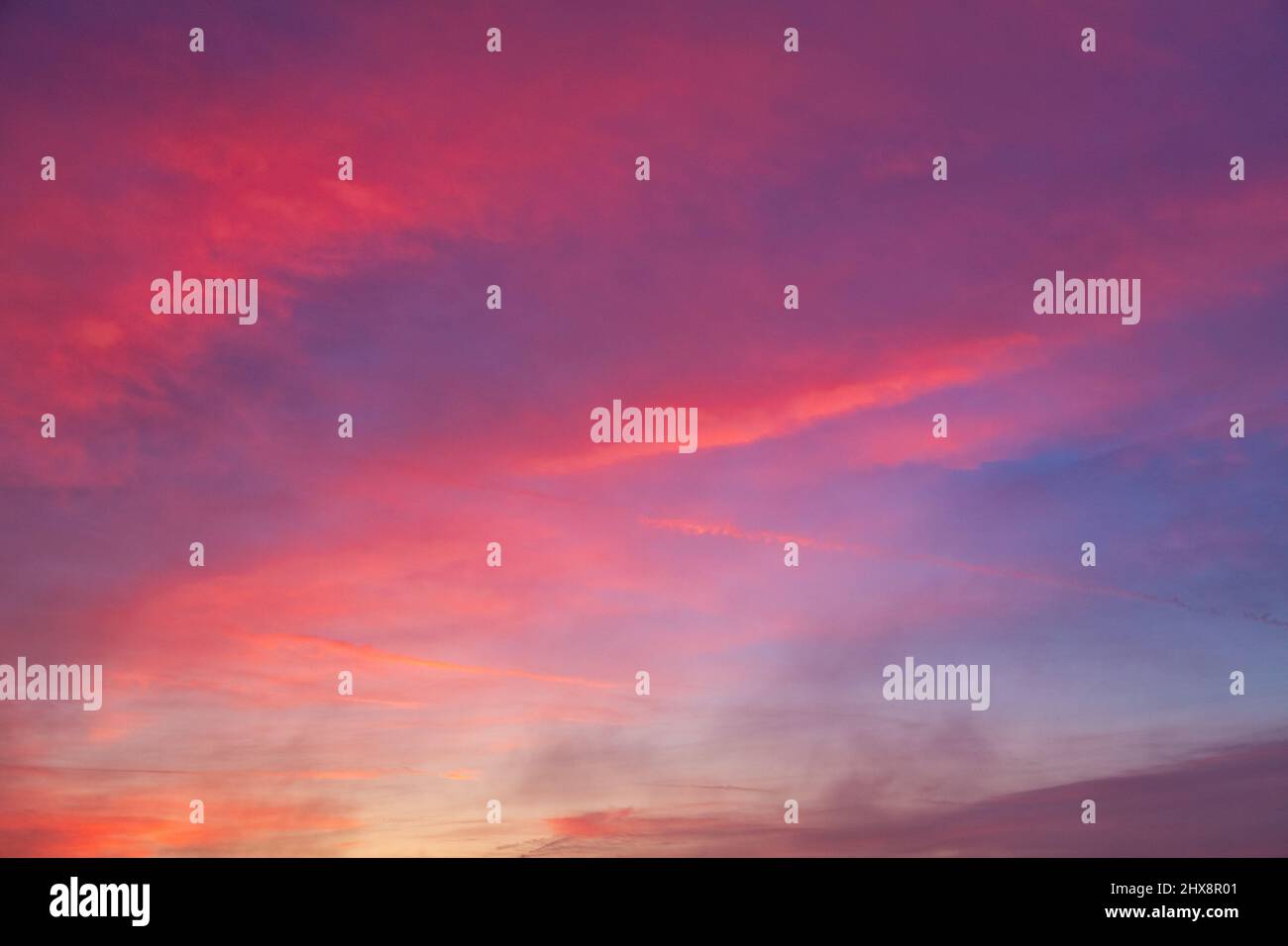 Background created from sky at sunset covered with red clouds Stock ...
