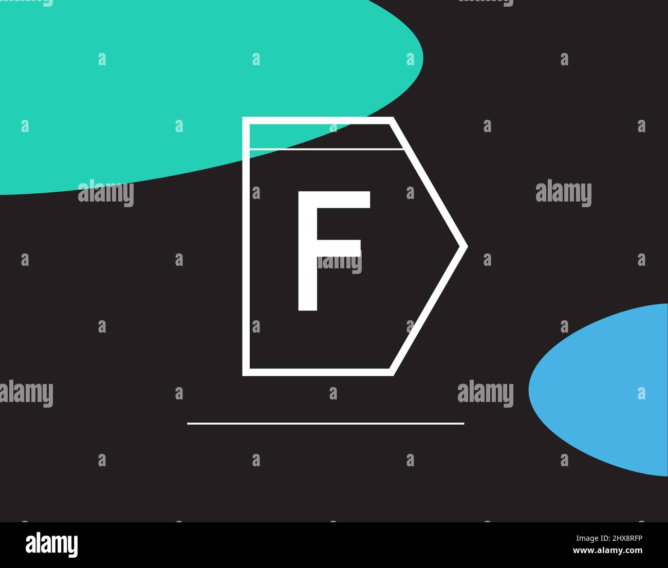 Minimal Geometric Lined Template for Hipster Identity in Vector Stock Vector