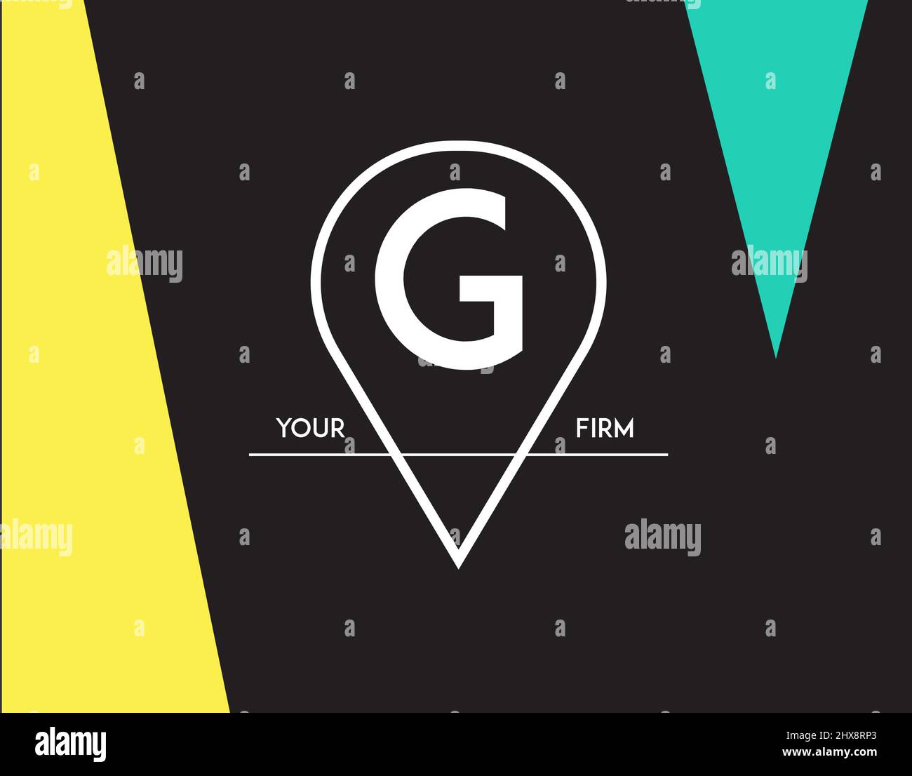 Minimal Geometric Lined Template for Hipster Identity in Vector Stock Vector