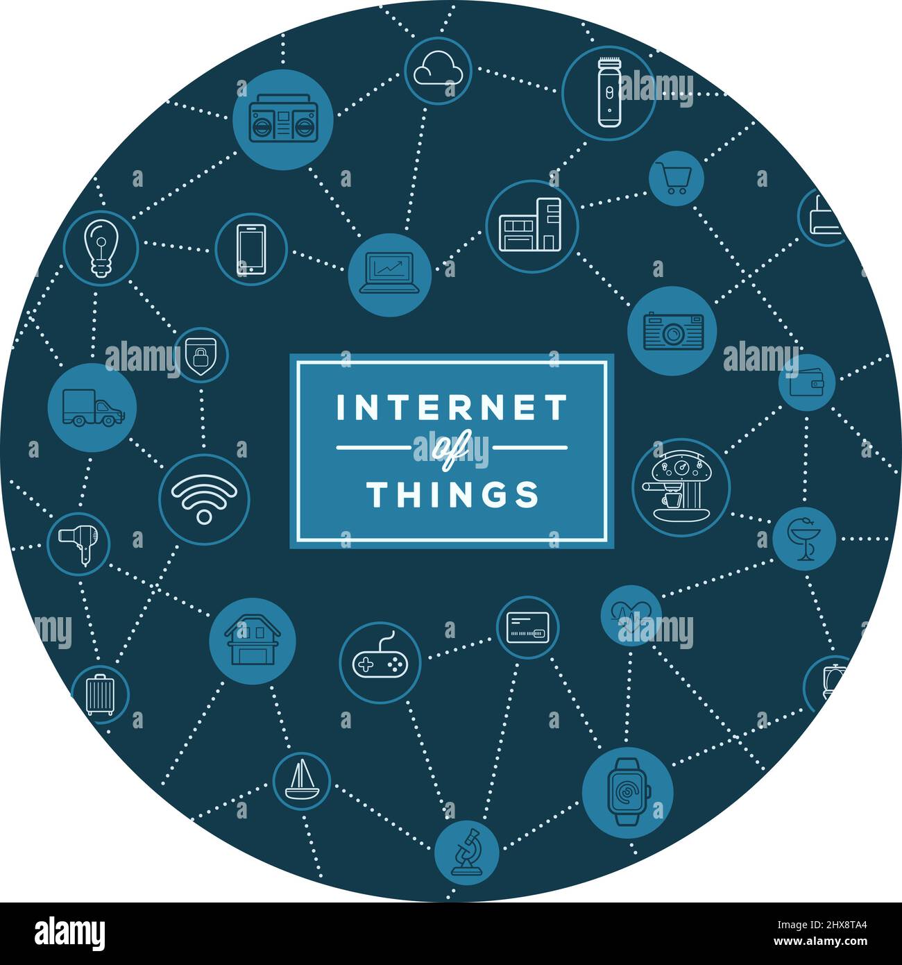 IOT Internet of Things Smart Home Vector Quality Design with Icons ...