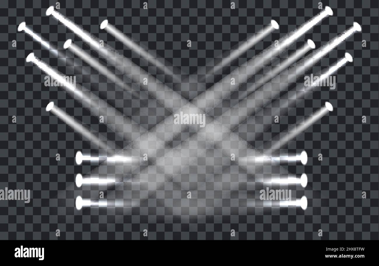 Vector Light Effect Spotlight with Transparent Background Stock Vector ...